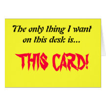 Clear desk card