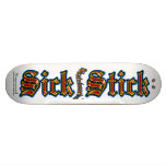 Clear Sparkle ~ Sick Stick Logo Pro Deck skateboards