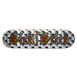 Clear Yin Yang ~ Sick Stick Logo Pro Deck skateboards