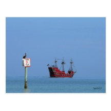 Clearwater Beach Pirate Cruise Postcard