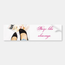 cleavage bumper sticker