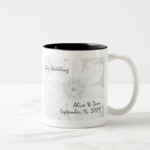 Clematis "Our Wedding" Mugs