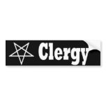 Clergy bumper stickers bumper stickers