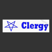 Clergy bumpersticker bumper stickers
