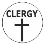 Clergy  Emblem for Pastors, Reverends & Ministers stickers