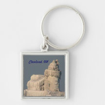 Cleveland OH Frozen Lighthouse Souvenir Keychain
