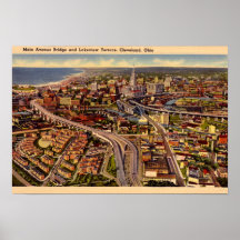 Cleveland Ohio Main Avenue Bridge Poster