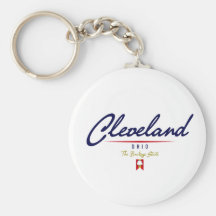 Cleveland Script Key Chain