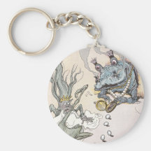 Clever Quox Rolls Eggs at Nome King Keychain