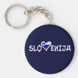 Clever Slovenija love heart of Slovenia love Keychains