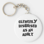 Cleverly Disguised As An Adult Grandpa Gift Keychain