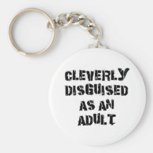 Cleverly Disguised As An Adult Grandpa Gift Keychain