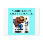 CLICHE joke for writers and authors postcards