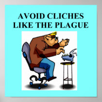 CLICHE joke for writers and authors Print