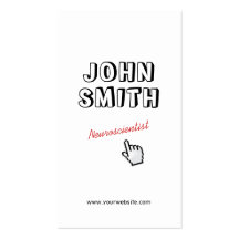 Click! Outline Text Neuroscience Business Card