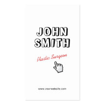 Click! Outline Text Plastic Surgeon Business Card