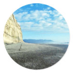 Cliff And Beach, Punanaiki, South Island Round Stickers