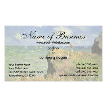 Cliff Walk at Pourville by Claude Monet Business Card Templates