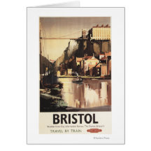 Clifton Suspension Bridge and Boats Greeting Card