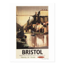 Clifton Suspension Bridge and Boats Post Card