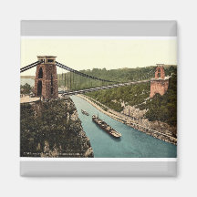 Clifton suspension bridge from the north east clif refrigerator magnet