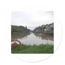 Clifton Suspension Bridge Round Stickers