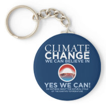 Climate Change - Yes We Can Obama Parody Keychain