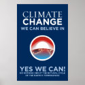 Climate Change - Yes We Can Obama Parody Poster posters