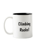 Climbers equipment -- mug for rock climbers
