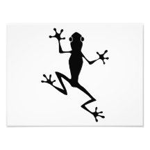 Climbing Frog Silhouette Art Photo