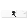 climbing girl icon bumper sticker