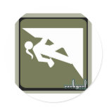 Climbing Girl Icon stickers