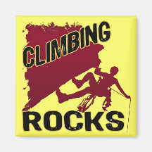 Climbing Rocks Refrigerator Magnets