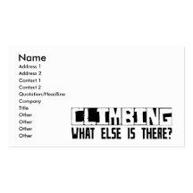 Climbing What Else Is There? Business Cards