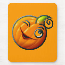 Clin d'oeil de citrouille - tapis de souris