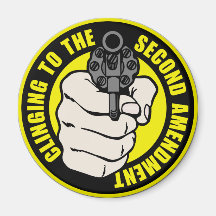 Clinging to the Second Amendment Fridge Magnet