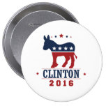 CLINTON 2016 ROCKWELL -.png Pinback Buttons