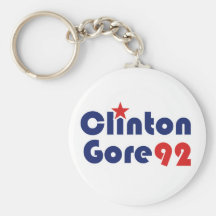 Clinton Gore 92 Retro Democrat Key Chains