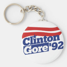 Clinton Gore 92 retro politics Key Chains