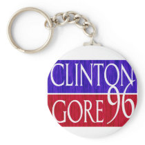 Clinton Gore 96 Distressed Design Keychains