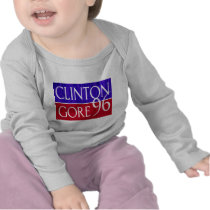 Clinton Gore 96 Distressed Design Tee Shirts