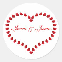 Clipart Heart Wedding Favour Stickers