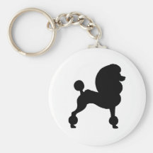Clipped Standard Poodle Keychain
