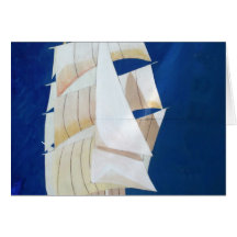 Clipper sail boat greeting cards
