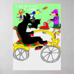 Clive Scottie On A Bike Ride Poster