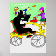Clive Scottie On A Bike Ride Poster