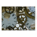 Clock cogs in ice cards