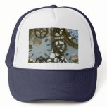 Clock cogs in ice hat