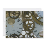 Clock cogs in ice personalized invite