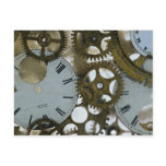 Clock cogs in ice postcards